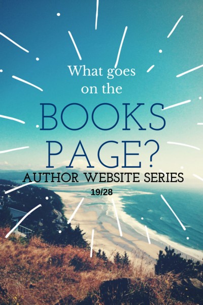 What readers want to know on your Author Website BOOKS page. Give them the info they want.