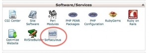 CPanel Software. Softaculous offers you the opportunity to install a wide variety of programs with a single click.