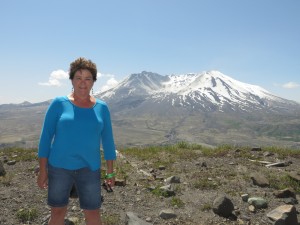 Darcy Pattison at Mt. St. Helens